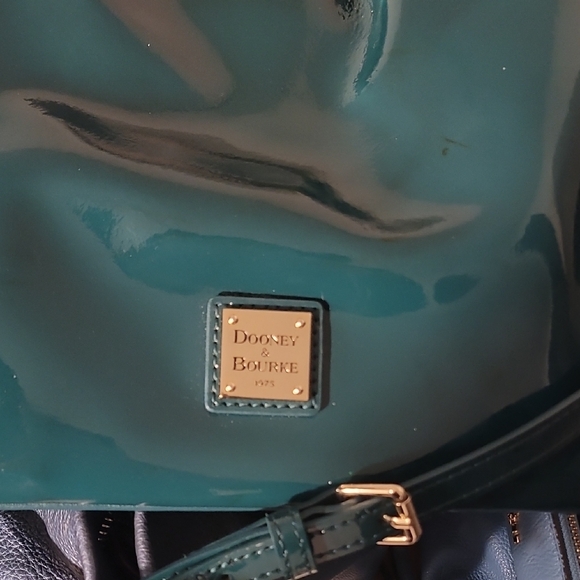 Dooney & Bourke Shiny Teal Crossbody Bag - Picture 2 of 6